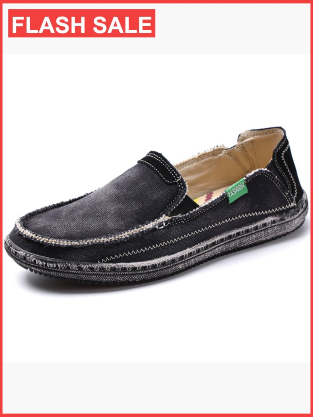 Mens Canvas Slip On Loafers Deck Shoes Casual Boat Shoes Zero Drop Vintage - Picture 7 of 7
